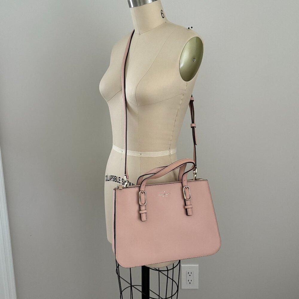 KATE SPADE Connie Medium Pink Triple Gusset Bag Satchel/Crossbody with Wallet